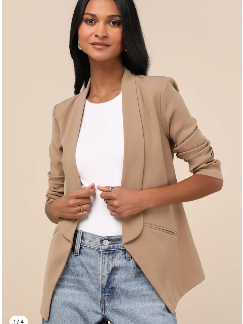 Lulu's Miss Punctuality Lightweight Blazer in Size XL